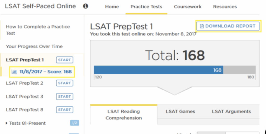Princeton Review LSAT practice test