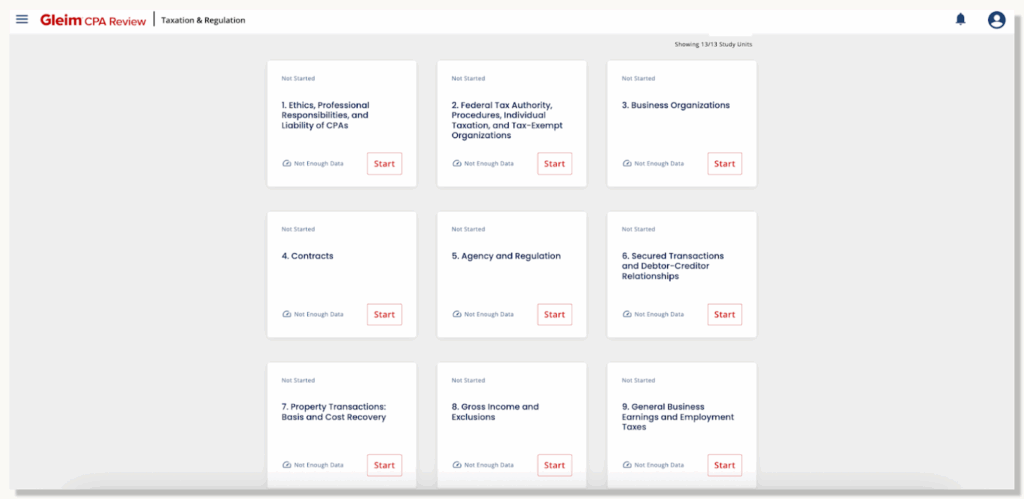 Gleim CPA study material