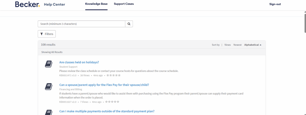 Becker EA knowledge base