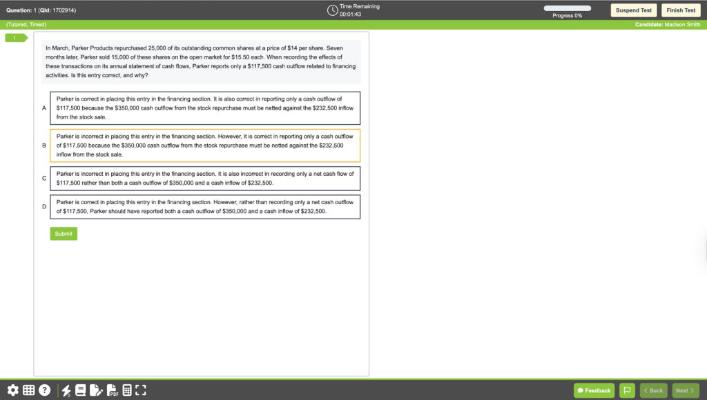UWorld CMA practice question