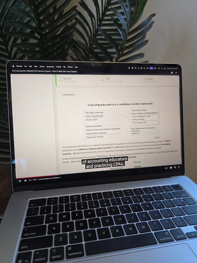 Uworld CPA review testing