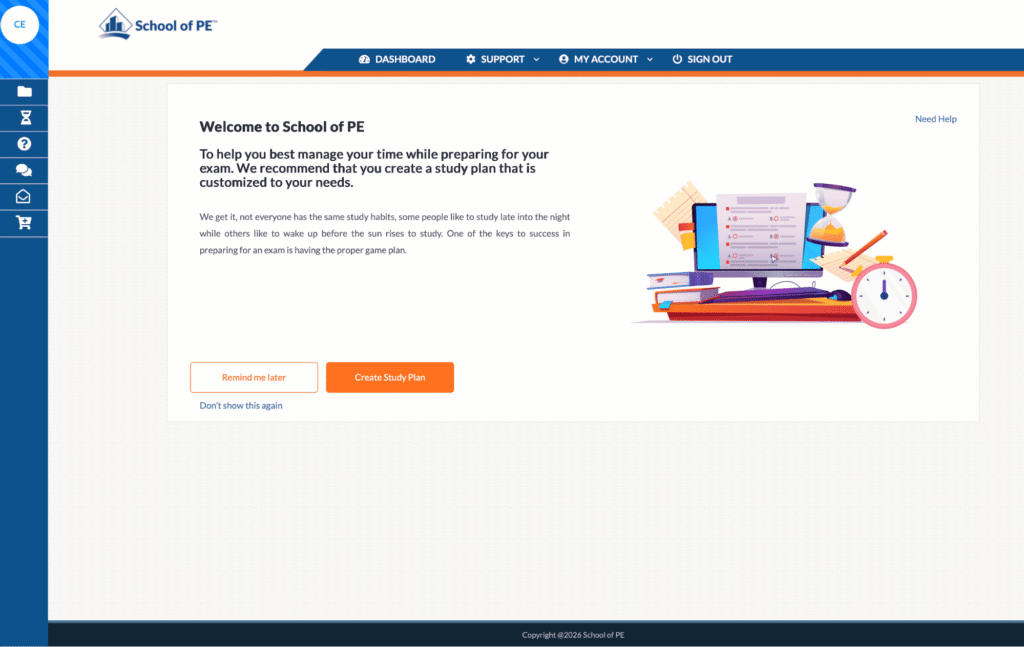 School of PE dashboard