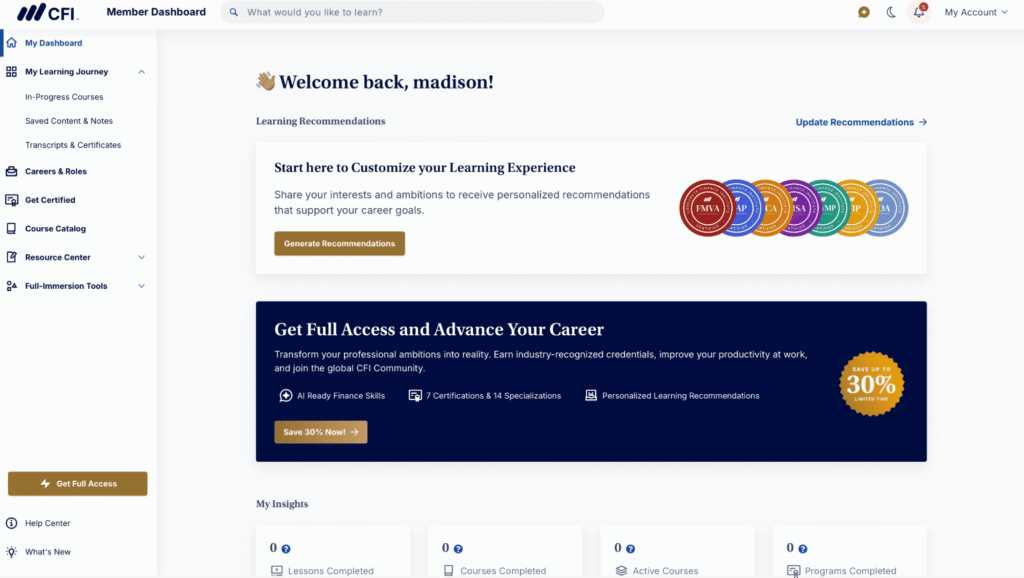 Corporate Finance Institute Info