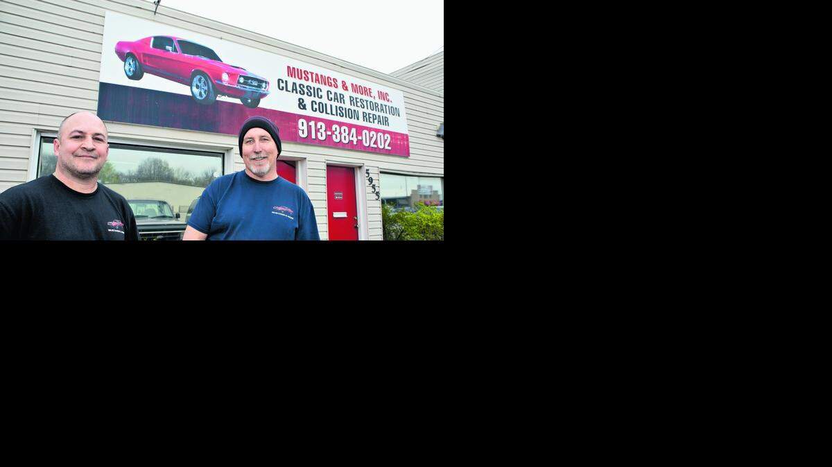 
Mustangs & More owner Joe Pluff, left, and Tom Hutchinson, one of his employees. Other employees include Joe Pluff Sr., and Blake Finn.
