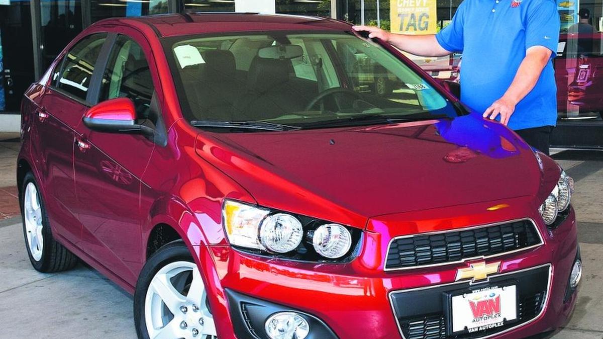 
Matt Prohaska, sales and leasing consultant at Van Chevrolet in Kansas City, says both the Chevrolet Sonic (shown) and Spark have been popular with college students. 

