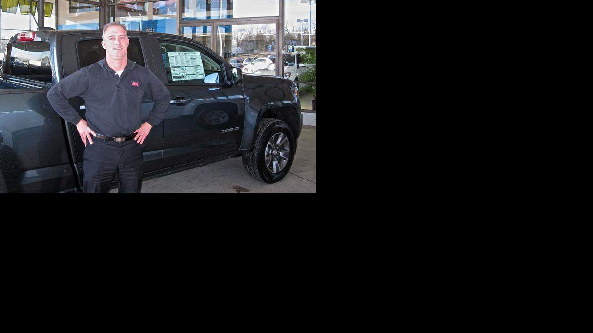 
Tim Barney, a salesperson at Van Chevrolet, says the Colorado midsize pickup truck was a success even before it was awarded to Super Bowl MVP quarterback Tom Brady of the New England Patriots.
