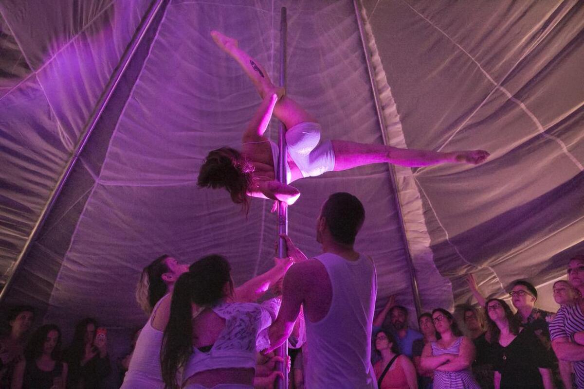 “Brave Space” by Aloft Circus Arts will be performed under a blanket fort.