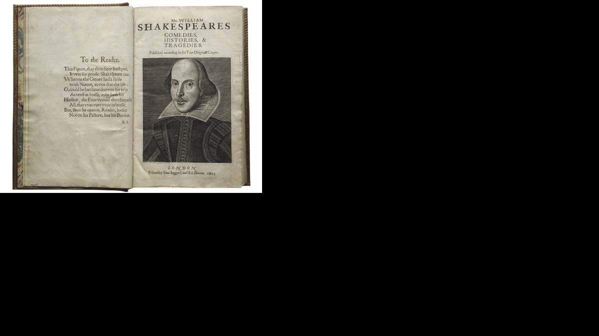 
One of 18 copies of the first published collection of William Shakespeare’s plays will be on exhibit at the Kansas City Public Library in 2016.
