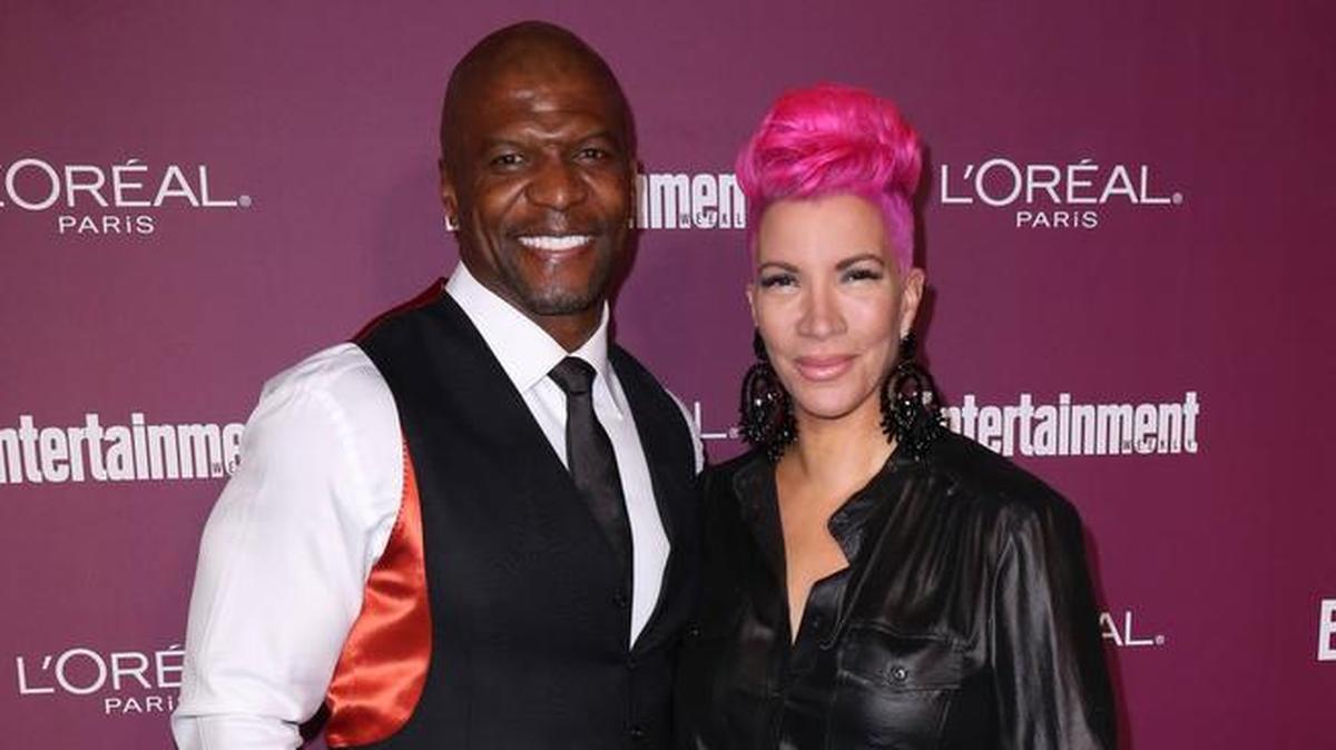 Terry Crews and wife Rebecca King-Crews during a 2017 event.