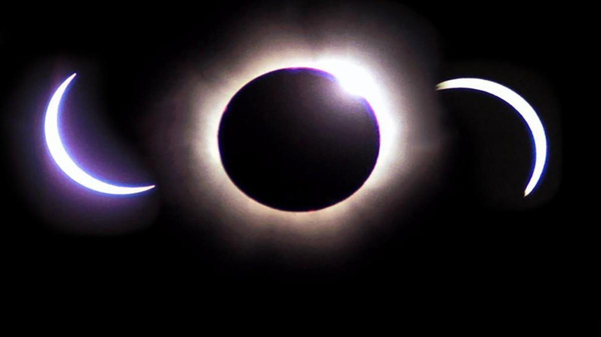 In a total eclipse, here’s how the moon slowly covers up the sun. These photos were shot in Germany in 1999.