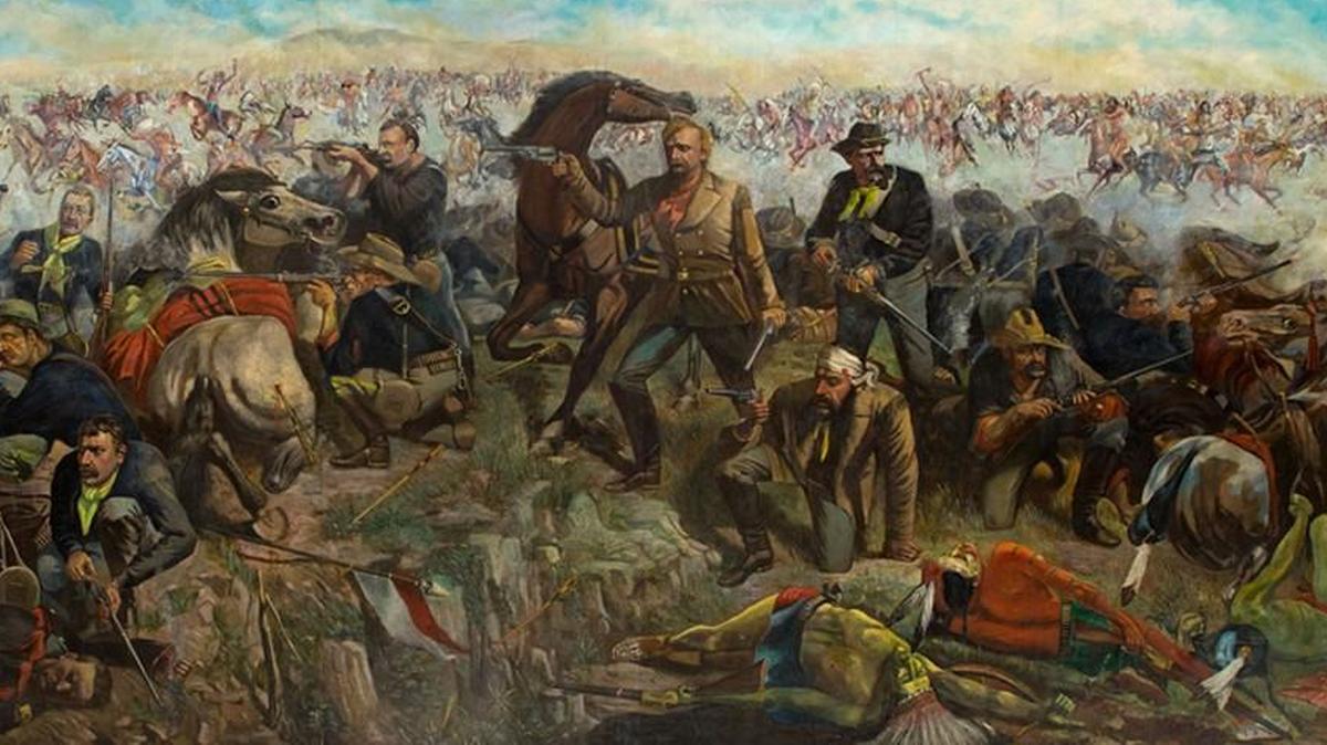 “Custer’s Last Rally,” John Mulvany’s depiction of the Battle of Little Bighorn, won the admiration of poet Walt Whitman and Custer’s widow.