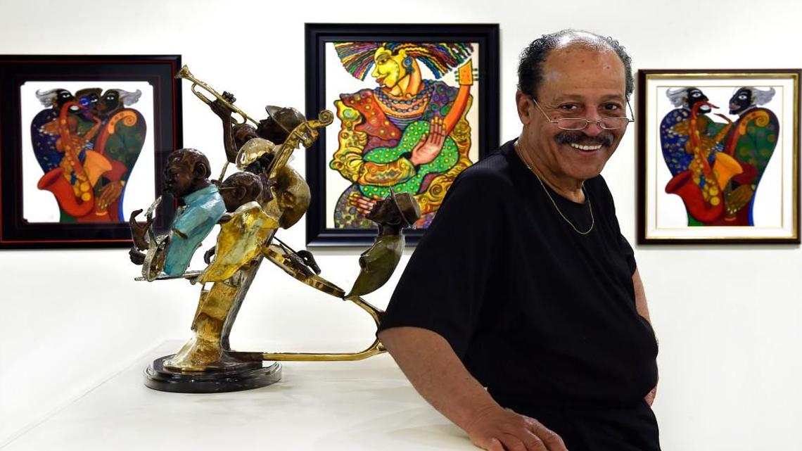 Ed Dwight, in 2016, with his bronze sculpture on display at the American Jazz Museum, now at 90 years old will get to fulfill his decades old dream to go into space.