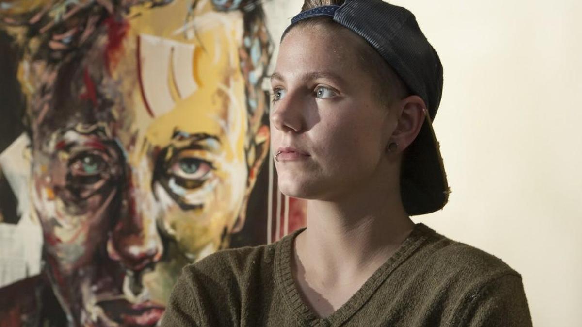Artist Owen Jennings says he paints people who have had a big impact his life. Jennings’ paintings, including “Self” are part of the exhibit “Semblance” at Pure Pursuit.