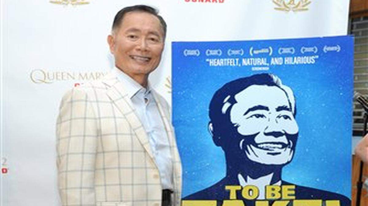 George Takei in 2014, when his biographical documentary, "To Be Takei," was shown on board Queen Mary 2 while in port at the Brooklyn Cruise Terminal in New York. 