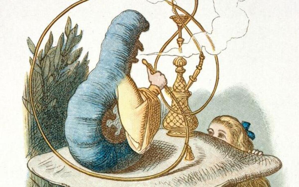 
Alice has a curious talk with the Caterpillar.
