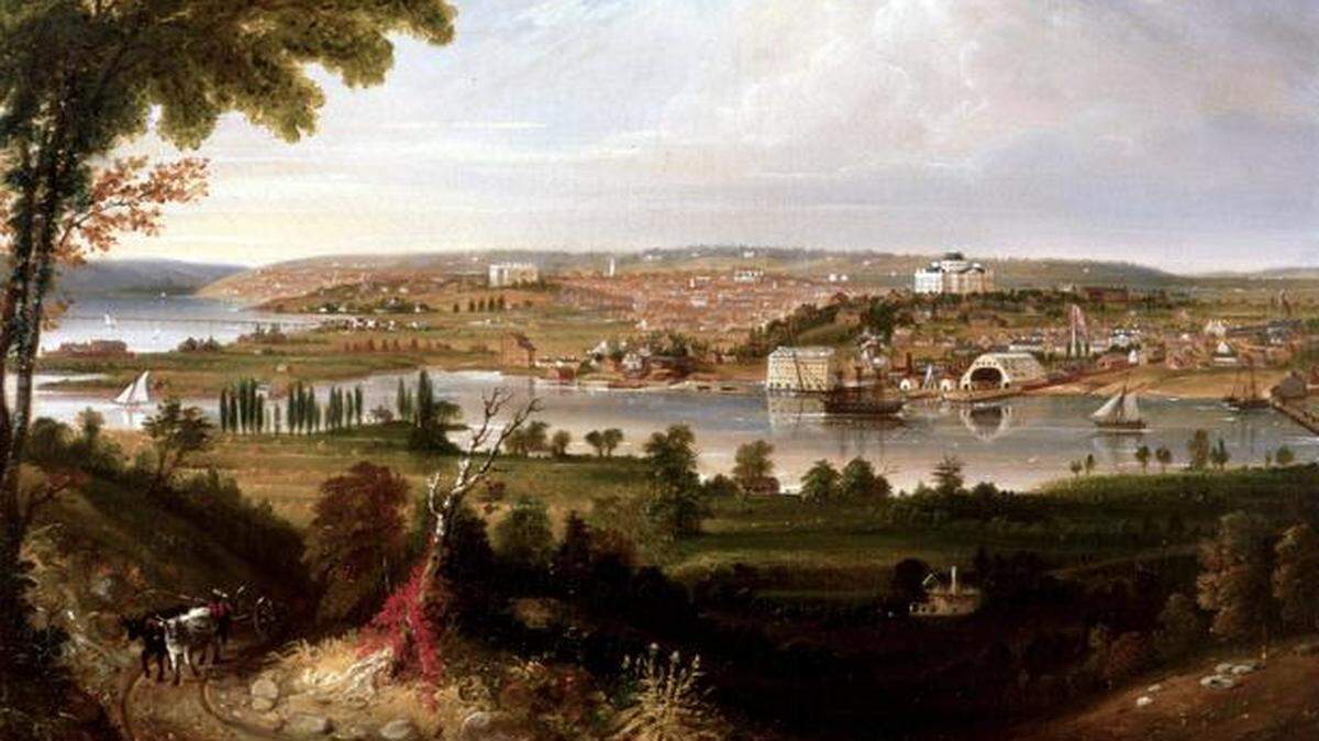 
George Cooke painted “City of Washington From Beyond the Navy Yard” in 1833.
