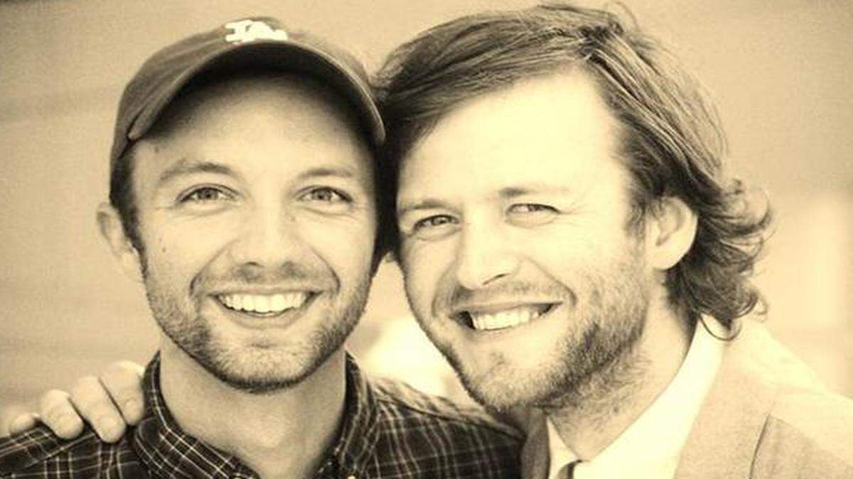 “Sam & Dave Dig a Hole” illustrator Jon Klassen (left) and author Mac Barnett