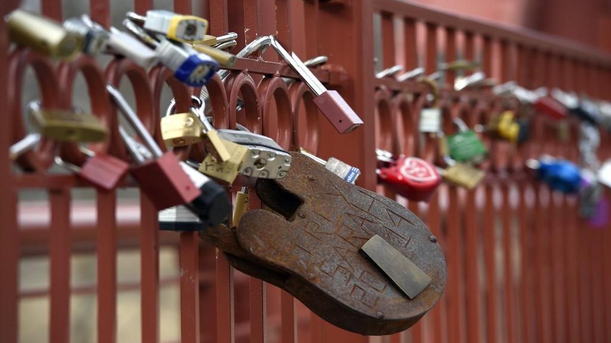Locks old and new adorn the Old Red Bridge at Minor Park. You and your loved ones can add yours as Valentine’s Day approaches.
