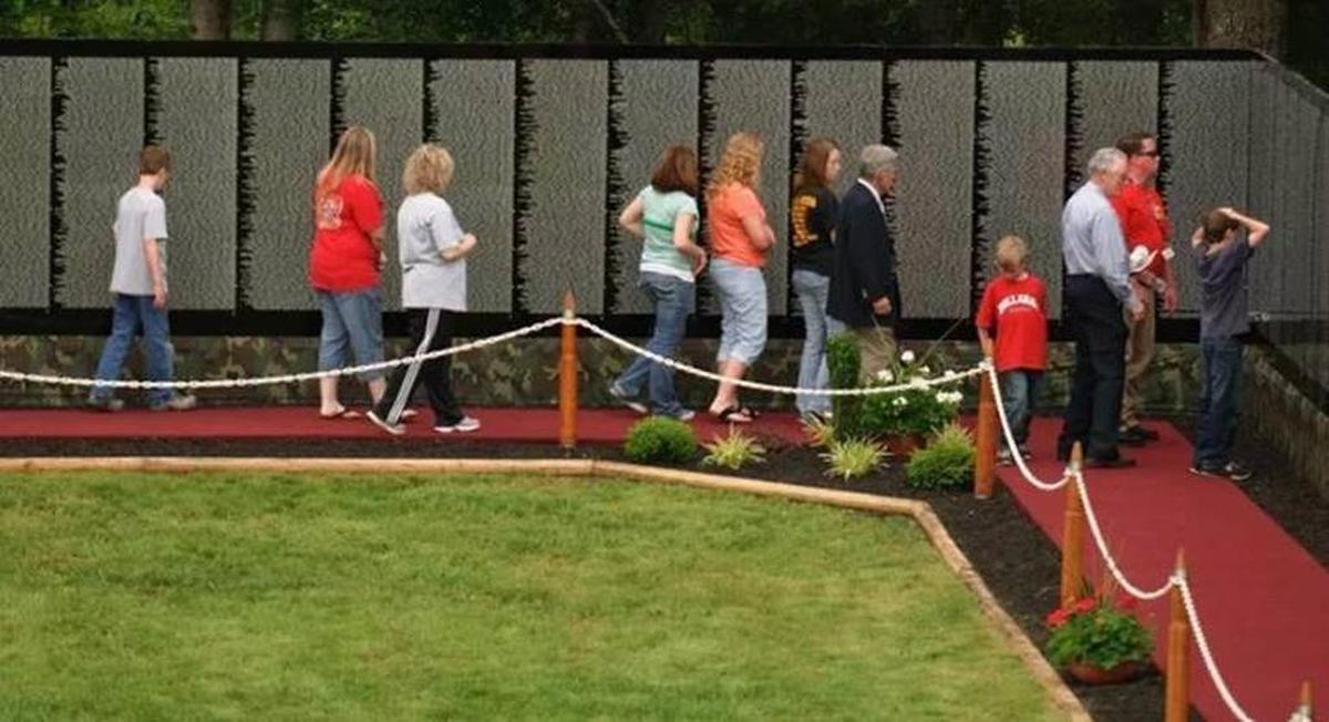 A half-sized replica of the National Vietnam Veterans Memorial is available for viewing in Harrisonville June 27 to July 1 at Mill Walk Mall parking lot.