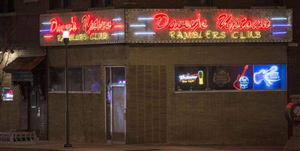 Davey’s Uptown Ramblers Club operated on Main Street since 1950.