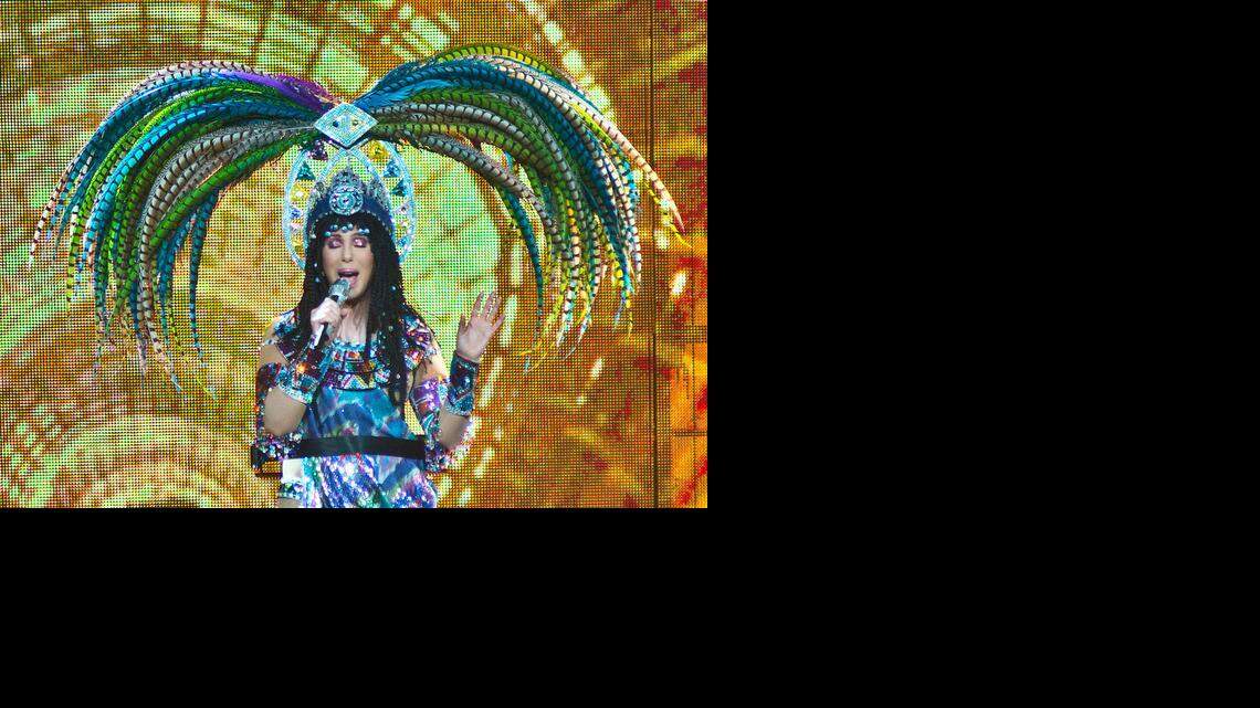 Elaborate costumes accompanied every song at Cher’s concert Saturday at the Sprint Center.<252><137> performed on the stage of the Sprint Center 053114.<252><137>