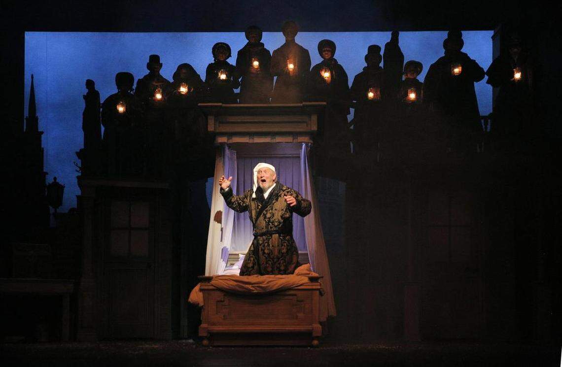 Gary Neal Johnson returns as Scrooge in the Kansas City Repertory Theatre’s “A Christmas Carol.”