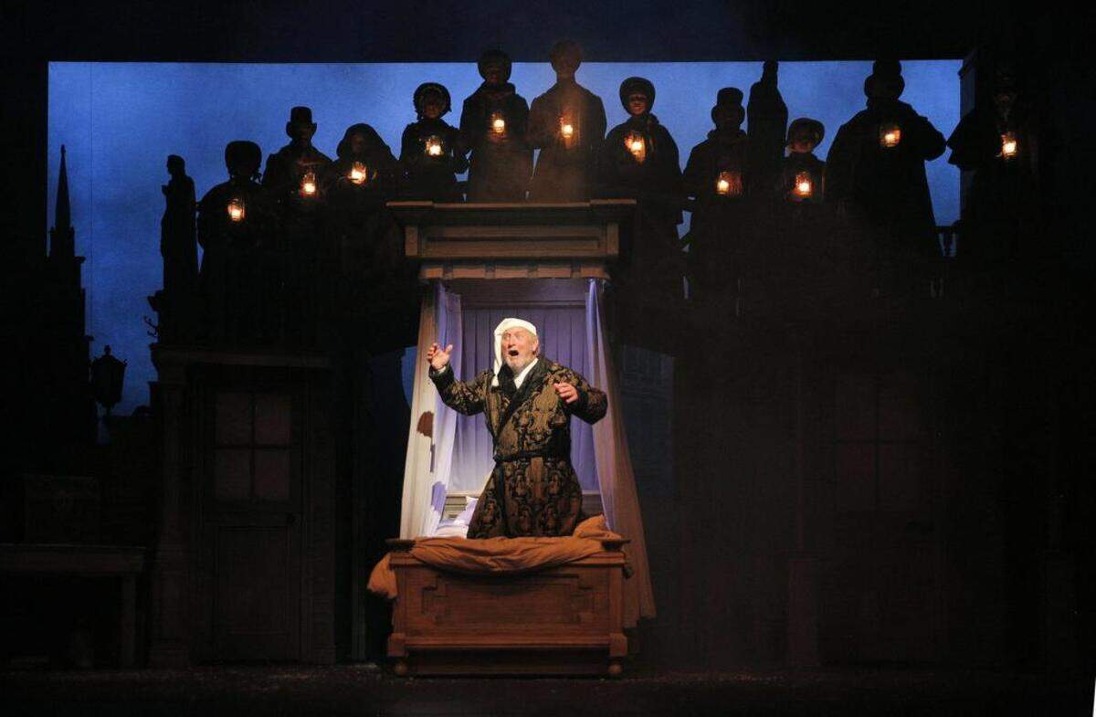Gary Neal Johnson returns as Scrooge in the Kansas City Repertory Theatre’s “A Christmas Carol.”