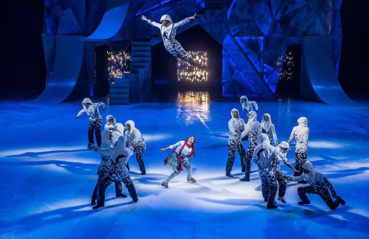 Cirque du Soleil’s “Axel” is performed on ice.