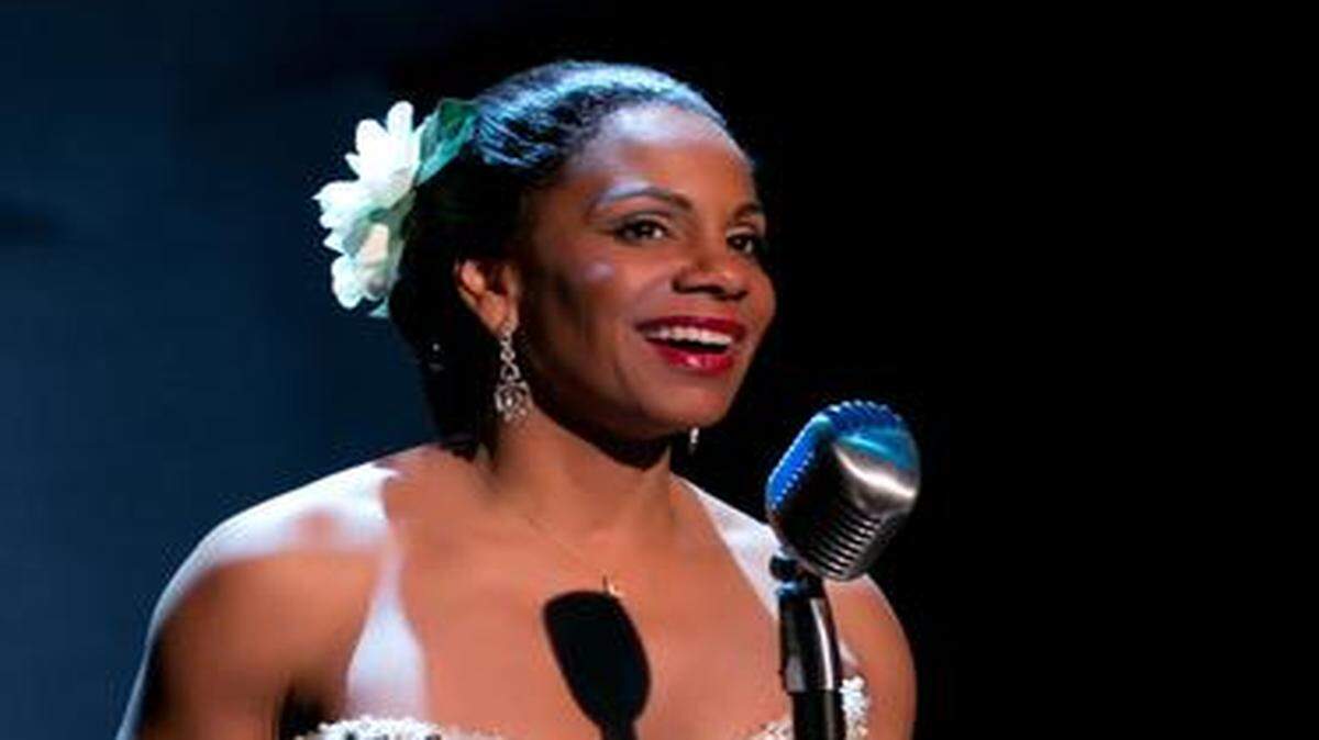 
Audra McDonald slips inside the skin of Billie Holiday in “Lady Day at Emerson’s Bar & Grill.”
