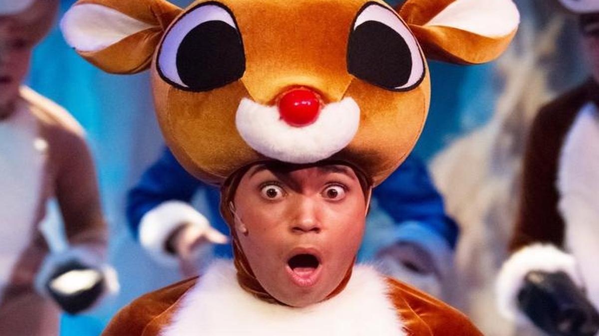 “Rudolph the Red-Nosed Reindeer: The Musical” continues at the Coterie through Dec. 31.
