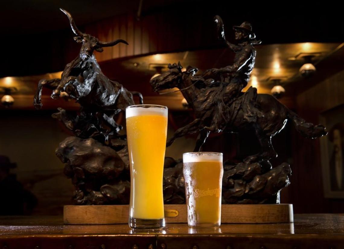 Stockyards Brewing Co.’s beers include a Hefeweizen, left, and a West Bottoms IPA.