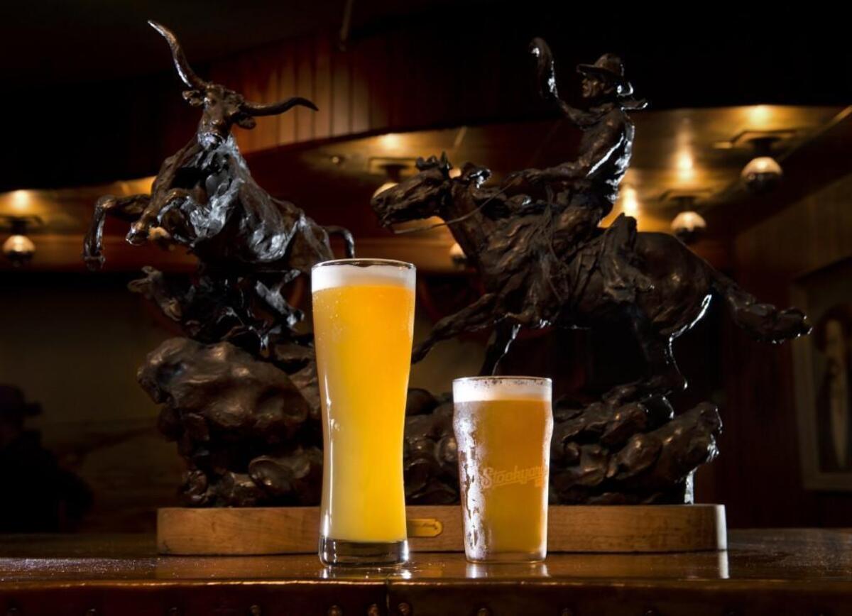 Stockyards Brewing Co.’s beers include a Hefeweizen, left, and a West Bottoms IPA.