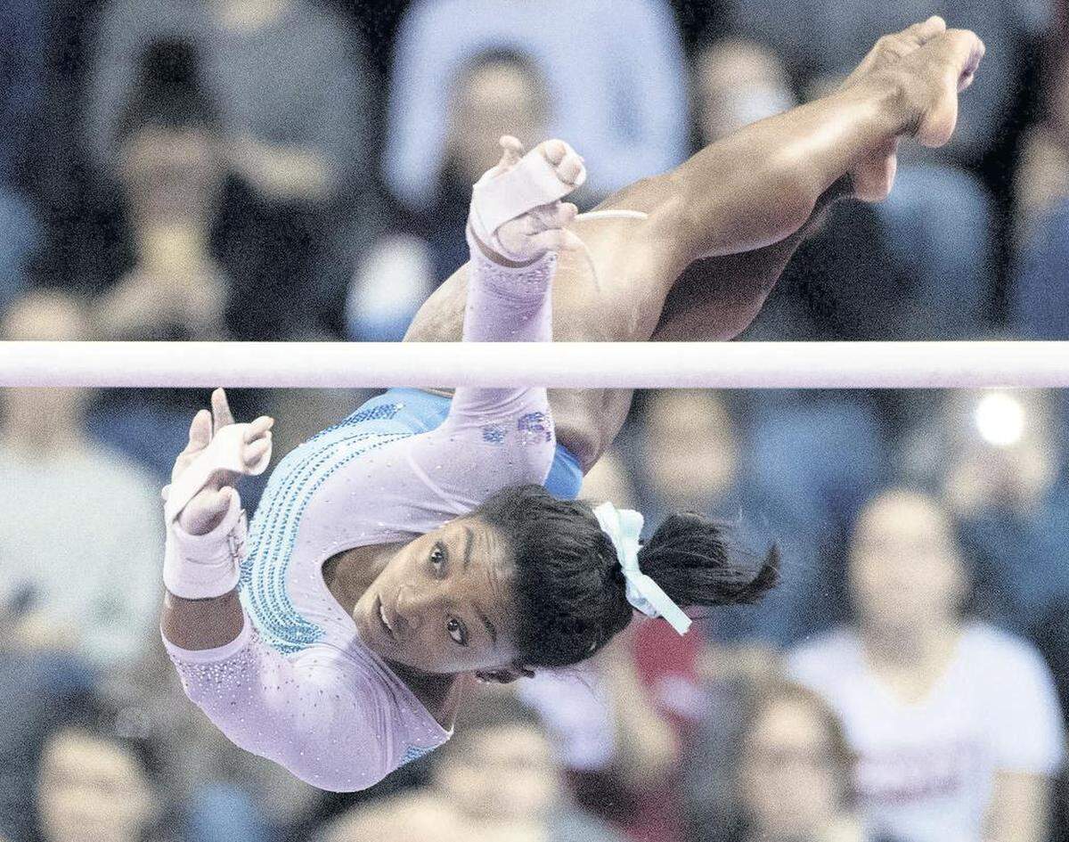 Simone Biles will be among the ones to watch at the U.S. Gymnastics Championships.