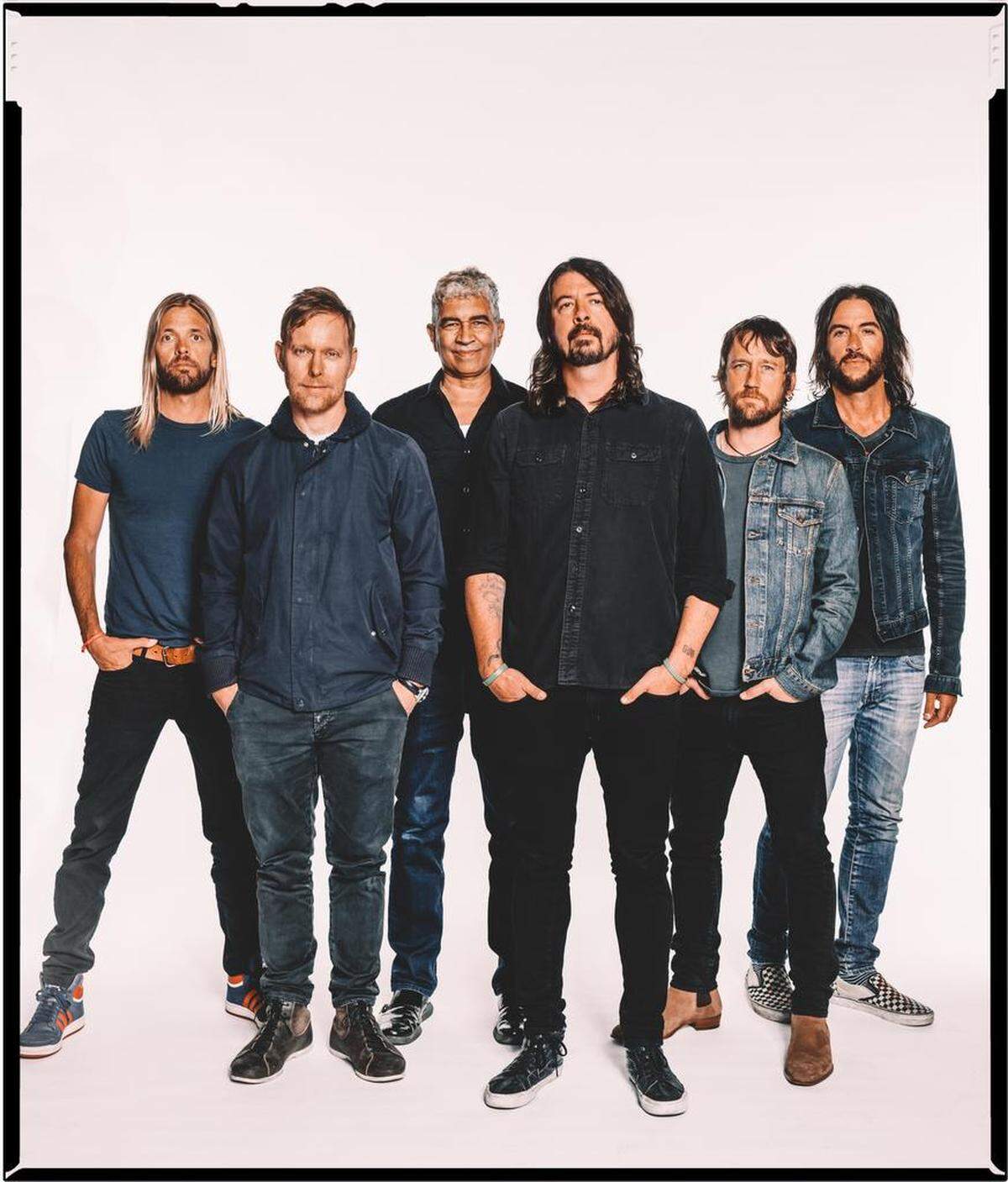 Foo Fighters, from left: Taylor Hawkins, Nate Mendel, Pat Smear, Dave Grohl, Chris Shiflett and Rami Jaffee.