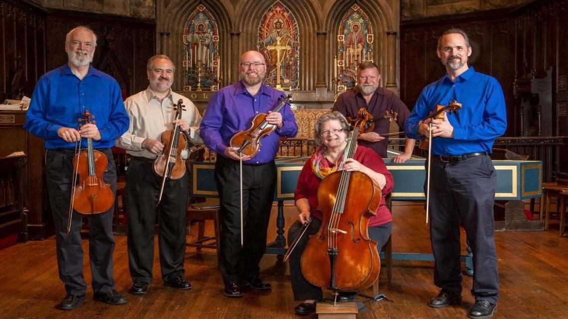 Members of the Kansas City Baroque Consortium include (from left) Eric Williams, Monty Carter, Rob Patterson, Trilla Ray-Carter, William Bauer and Carl Cook.