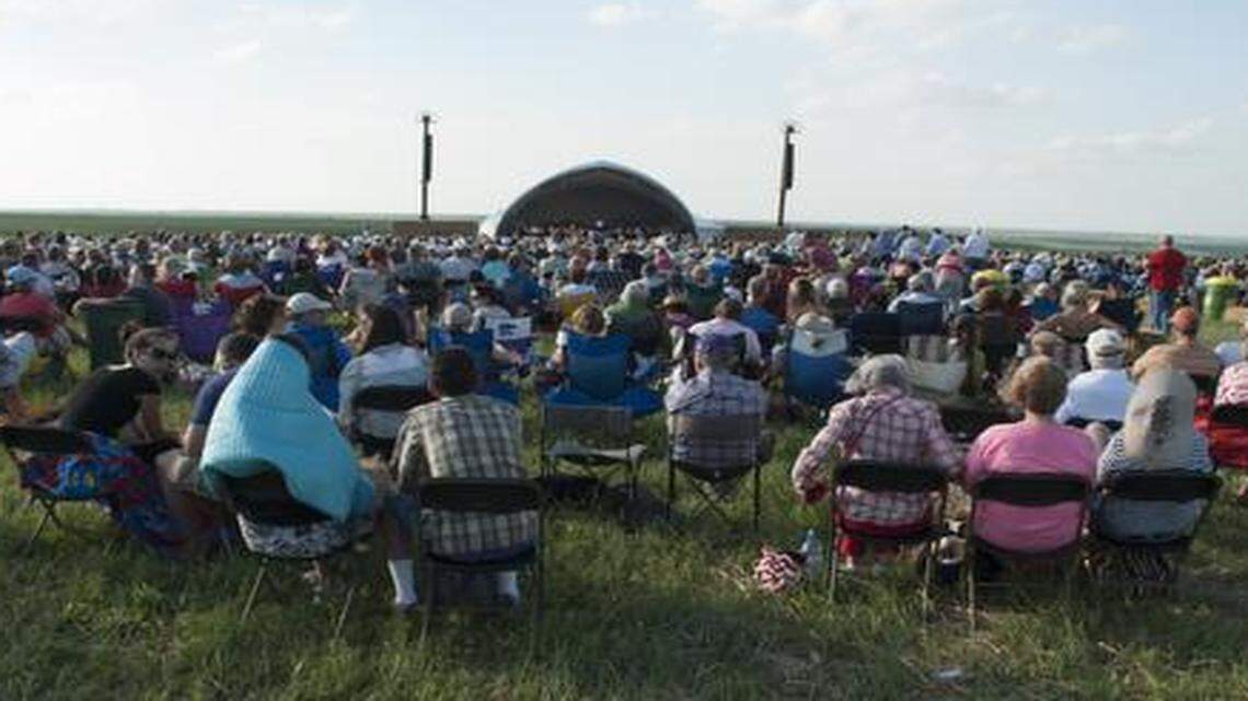 
After an afternoon of education talks, nature walks, wagon rides and wind, the crowd of more than 7,000 settled in Saturday to listen to the Kansas City Symphony at the Symphony in the Flint Hills concert stage at Rosalia Ranch in Butler County, Kan.
