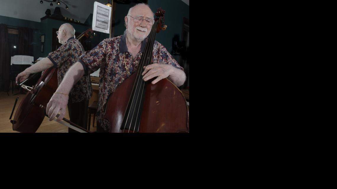 
Renowned upright bass player Francois Rabbath came to town for the KC Bass Workshop, which ran June 28 to July 2 at Shawnee Mission North High School. This is his second consecutive year as a participant.
