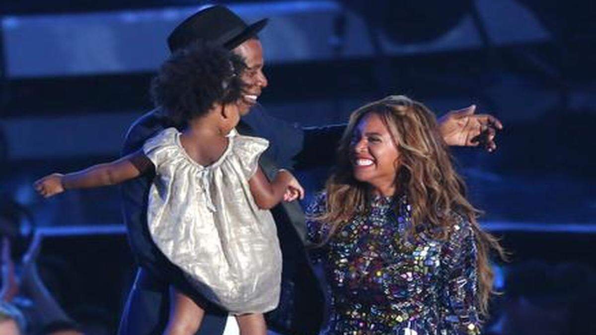 
Beyoncé received the Michael Jackson Video Vanguard Award at the MTV VMAs and celebrated by giving a performance that spanned her career’s repertoire. In the audience were her husband, Jay-Z, and their 2-year-old daughter, Blue Ivy, who stole a lot of hearts.
