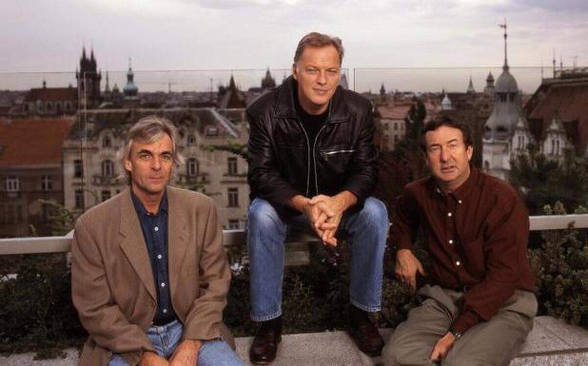 
Pink Floyd in 1994 (from left): Rick Wright, David Gilmour and Nick Mason. 
