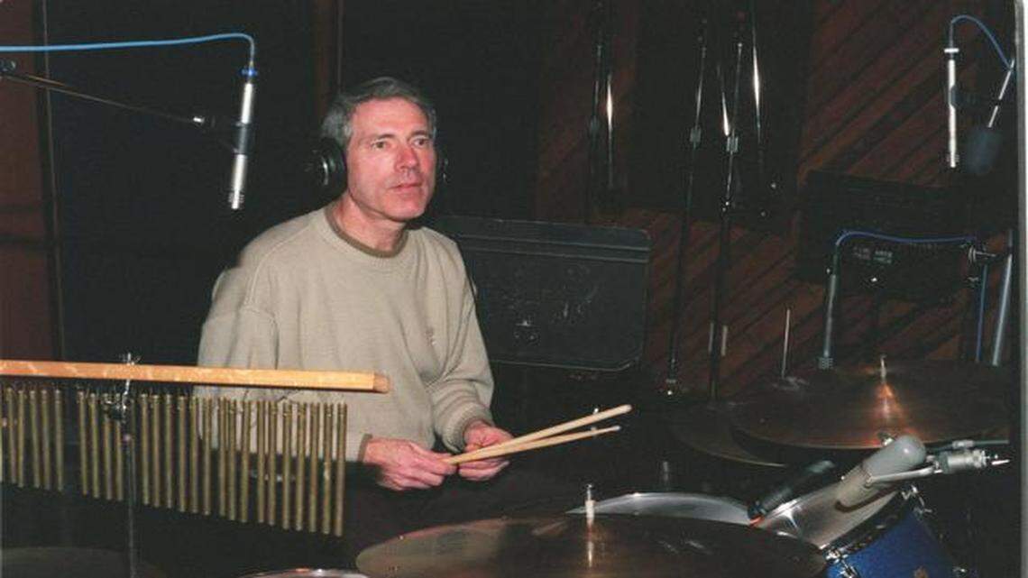 
Tommy Ruskin, recording a Project Warmth benefit CD.
