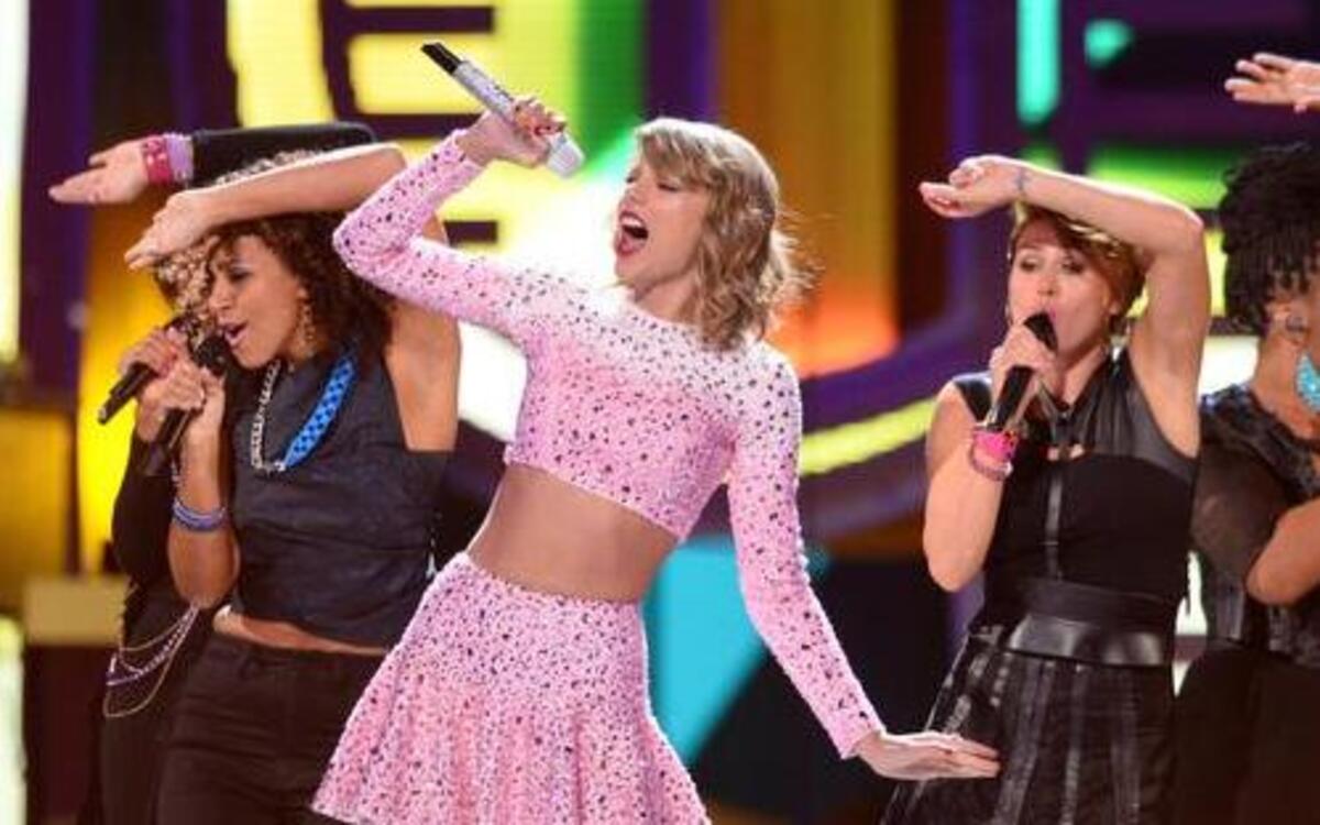 
Taylor Swift performs at the iHeartRadio Music Festival at the MGM Grand Garden Arena in Las Vegas
