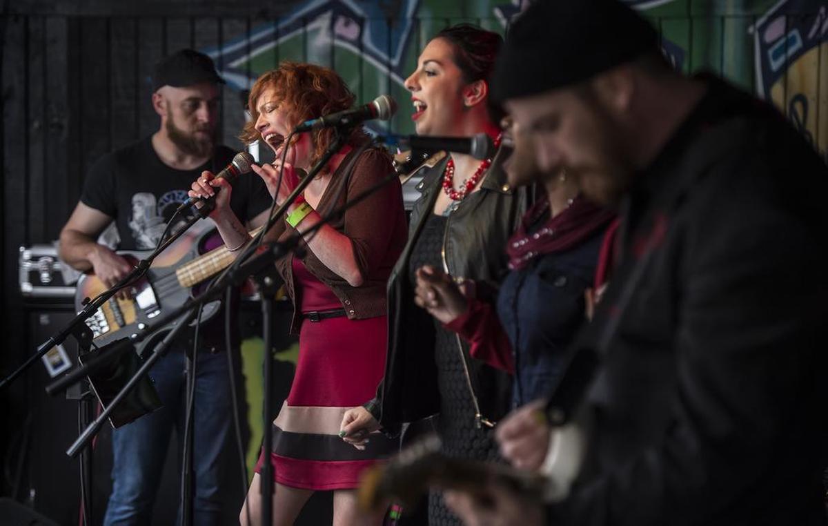 Anna Cole & The Other Lovers perform on the Riot Room’s outdoor stage in 2015.