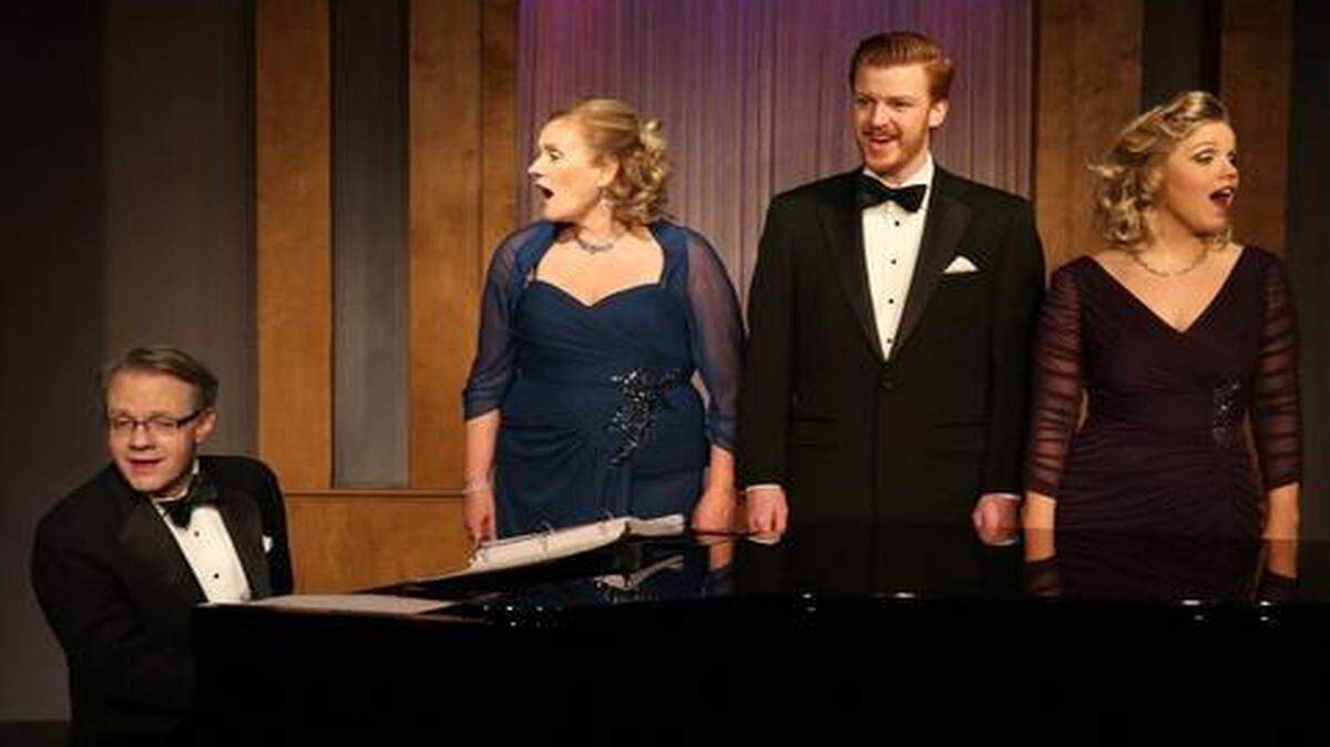 
The cast of “Broadway and Back” includes (from left) J. Kent Barnhart, Lindsey McKee, Vigthor Zophoniasson and Ashley Pankow.
