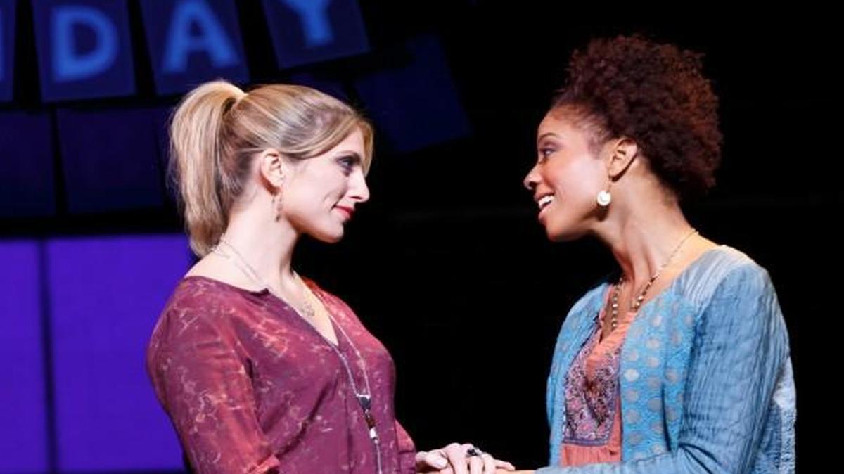 Janine DiVita (left), who grew up in Overland Park, plays Anne, who, through her girlfriend Kate (Tamyra Gray), is pulled into the whirlwind life of a mixed-up woman named Elizabeth.