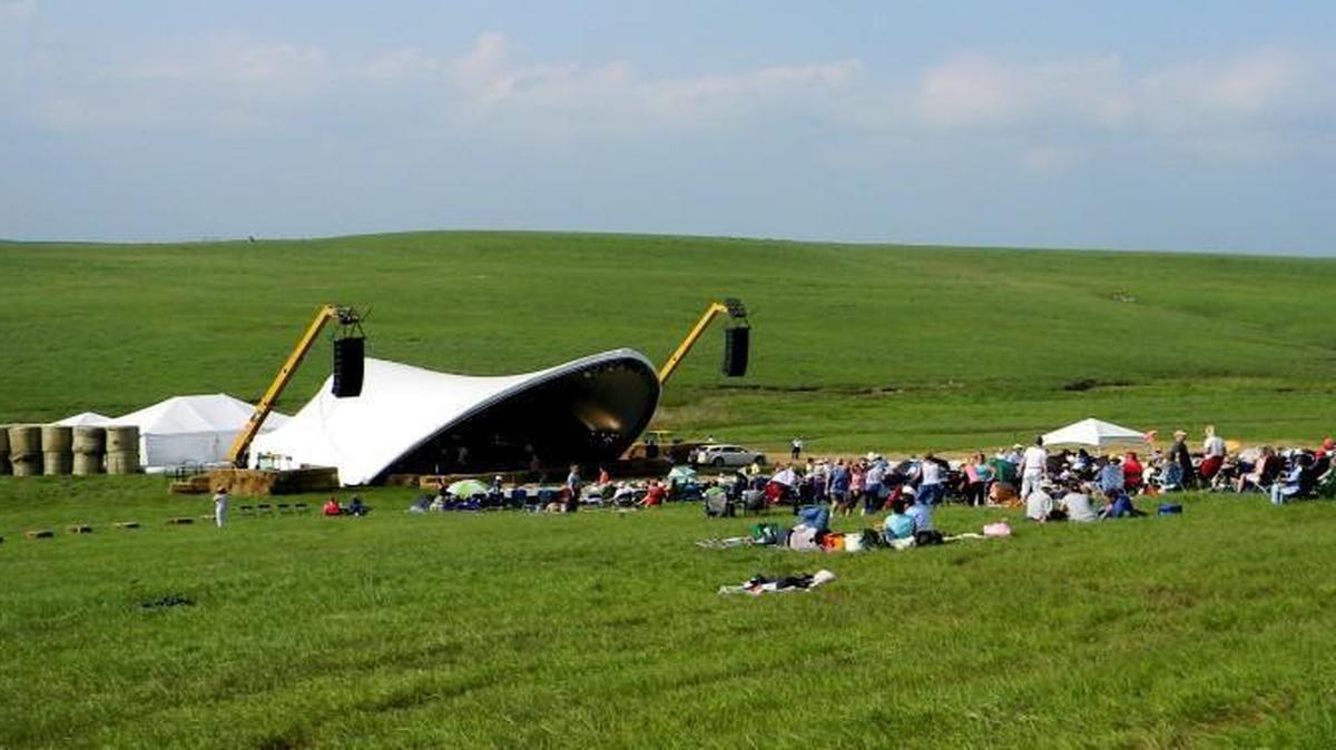 
The South Clements Pasture near Clements in Chase County, Kan., owned by Texas cattleman and environmental advocate Edward Bass, will be the site of the 2016 Symphony in the Flint Hills. The same site hosted the 2010 concert, shown here.
