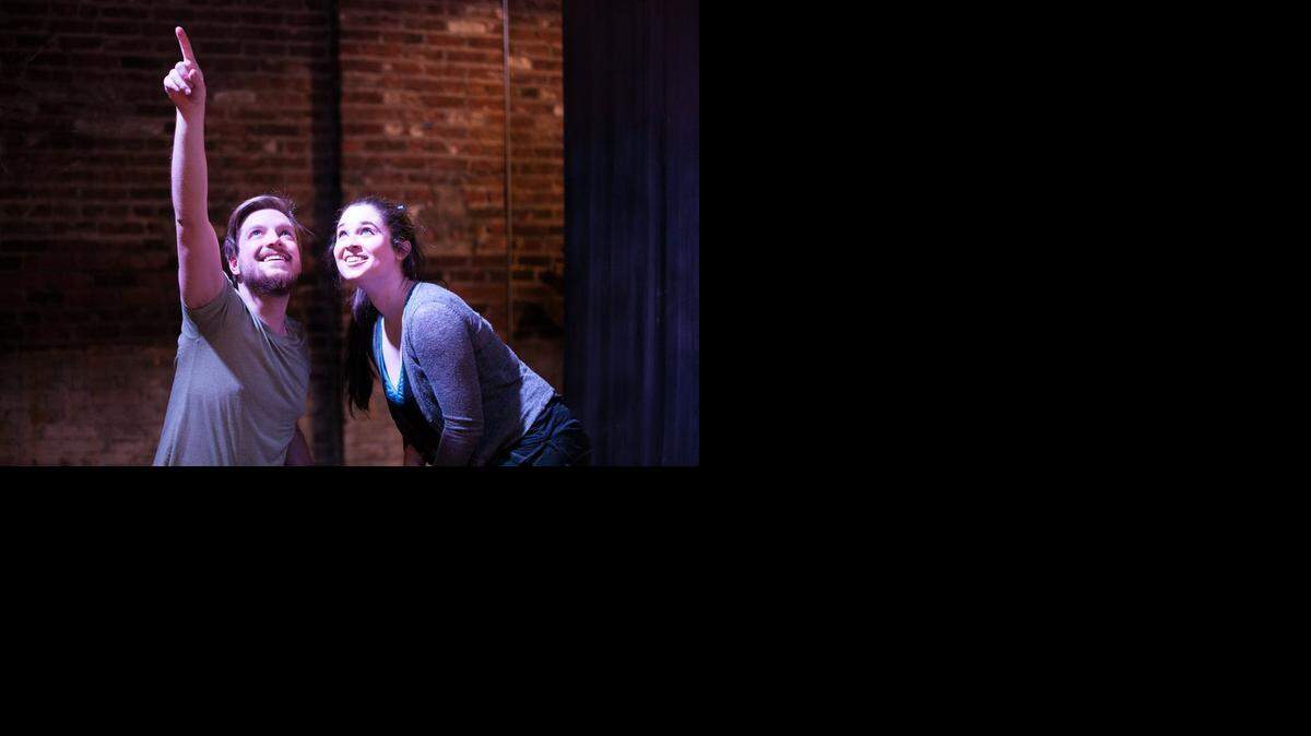 
Brian Huther is Orpheus and Daria LeGrand is in the title role in “Eurydice” at the Living Room. The two rehearsed recently.
