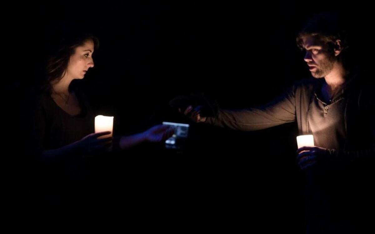 In a sort of play within a play, Natalie Liccardello and Kyle Hatley play the performers playing Lady Macbeth and Macbeth.
