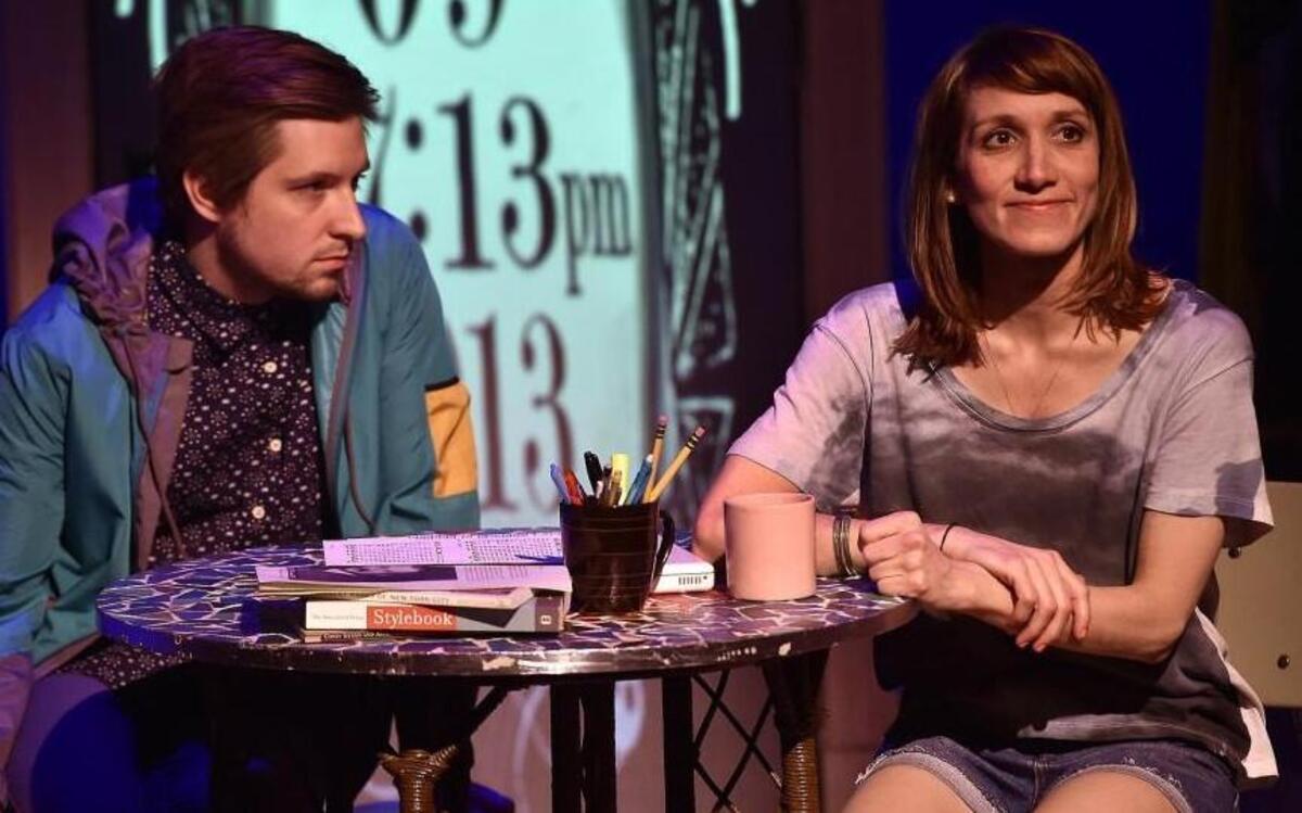 Brian Huther plays Lance and Bree Elrod plays Kate in “Fire in Dreamland,” part of the Kansas City Repertory Theatre’s OriginKC: New Works Festival. “Fire in Dreamland,” written by Rinne Groff and directed by Marissa Wolf, will perform in repertory with “Lot’s Wife” through May 22.