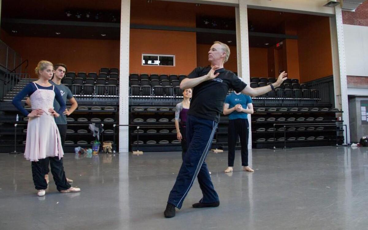 Devon Carney (center) will introduce a new character in “Romeo and Juliet” named Fate in the Kansas City Ballet production.