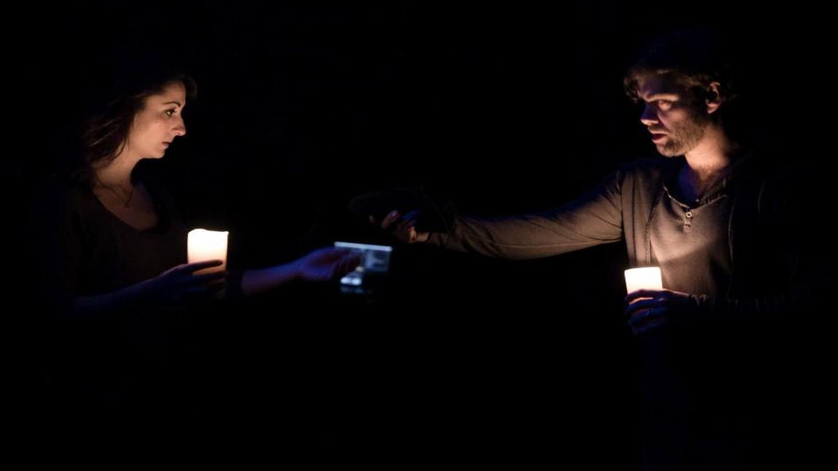 In a sort of play within a play, Natalie Liccardello and Kyle Hatley play the performers playing Lady Macbeth and Macbeth.
